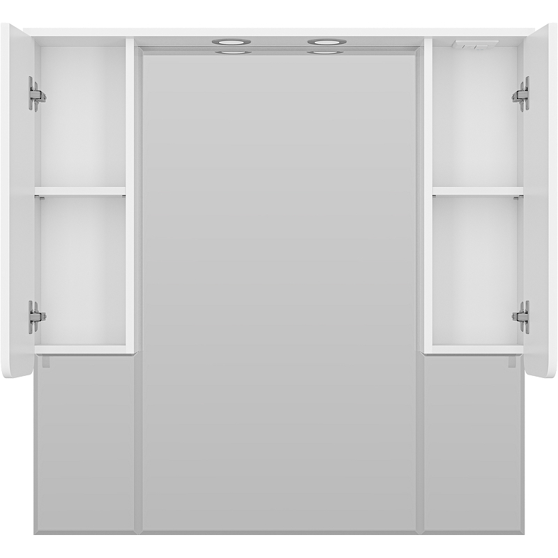 Зеркало со шкафом Misty Чегет 105 П-Чег-02105-01Л с подсветкой Белое глянцевое, купить, цена, заказать, магазин, доставка, скидка, промокод, купить, цена, заказать, магазин, доставка, скидка, промокод