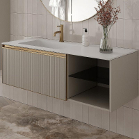 Тумба под раковину Boheme Armadi Art Quatro 6 120 790-M6-120-CM-RIB-MG подвесная Кашемир профиль Золото матовое, купить, цена, заказать, магазин, доставка, скидка, промокод, купить, цена, заказать, магазин, доставка, скидка, промокод