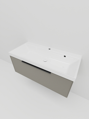 Тумба под раковину La Fenice Simpla 100 FNC-01-SIM-C-100 подвесная Бежевая матовая