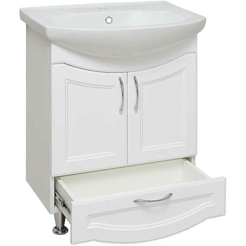 Тумба под раковину Runo Неаполь 65 00-00001033 Белая, купить, цена, заказать, магазин, доставка, скидка, промокод, купить, цена, заказать, магазин, доставка, скидка, промокод