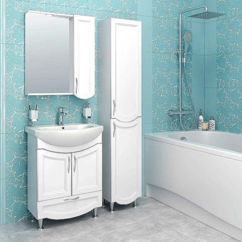 Тумба под раковину Runo Неаполь 65 00-00001033 Белая, купить, цена, заказать, магазин, доставка, скидка, промокод, купить, цена, заказать, магазин, доставка, скидка, промокод