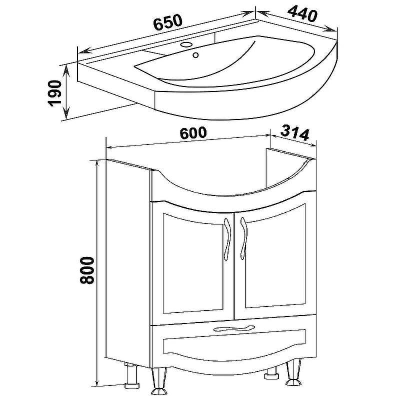 Тумба под раковину Runo Неаполь 65 00-00001033 Белая, купить, цена, заказать, магазин, доставка, скидка, промокод, купить, цена, заказать, магазин, доставка, скидка, промокод