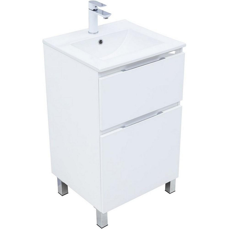 Тумба под раковину Aquanet Алвита New 50 344131 Белая матовая, купить, цена, заказать, магазин, доставка, скидка, промокод, купить, цена, заказать, магазин, доставка, скидка, промокод