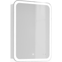 Зеркальный шкаф Jorno Bosko 50 Bos.03.50/W с подсветкой с часами, купить, цена, заказать, магазин, доставка, скидка, промокод, купить, цена, заказать, магазин, доставка, скидка, промокод