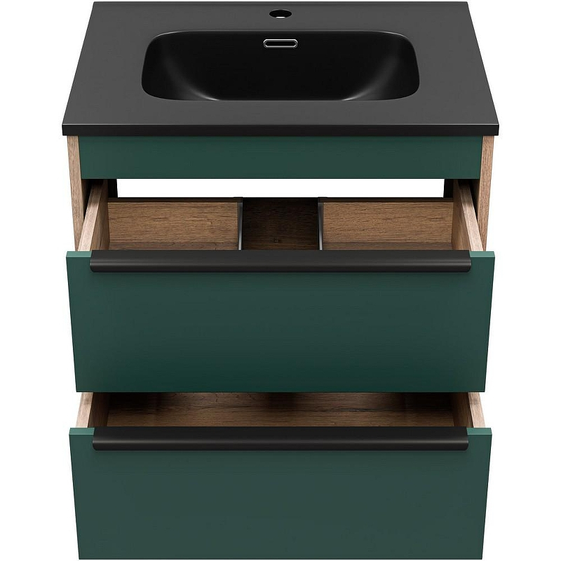 Тумба с раковиной Brevita Greenwood 60 УТ000024348 подвесная Зеленая матовая Дуб Галифакс олово, купить, цена, заказать, магазин, доставка, скидка, промокод, купить, цена, заказать, магазин, доставка, скидка, промокод