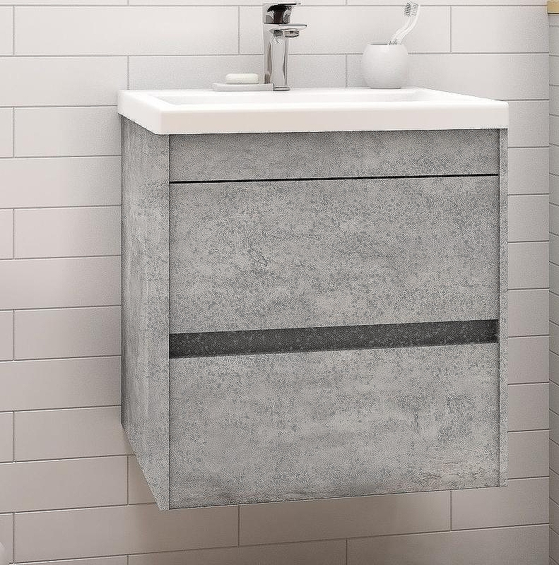 Тумба под раковину Art&Max Family-400-2C-SO-CV подвесная Цемент, купить, цена, заказать, магазин, доставка, скидка, промокод, купить, цена, заказать, магазин, доставка, скидка, промокод