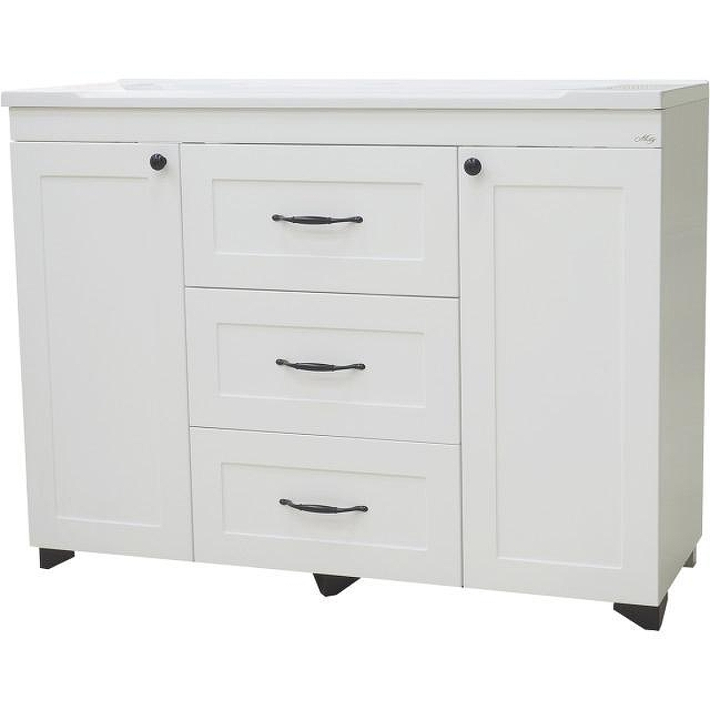 Тумба с раковиной Misty Дуэт 120 УТ000008724 Белая матовая, купить, цена, заказать, магазин, доставка, скидка, промокод, купить, цена, заказать, магазин, доставка, скидка, промокод