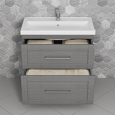 Тумба под раковину СанТа Венера 80 221017 Дуб серый