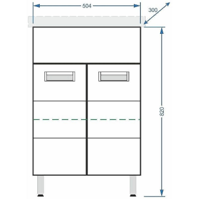 Тумба под раковину Stella Polar Фиора 55 SP-00000212 Белая