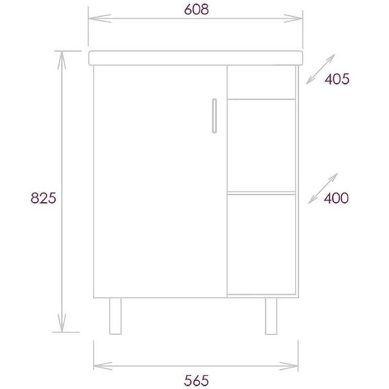 Тумба под раковину Onika Тимбер 60.01 106116 Серый матовый Дуб сонома, купить, цена, заказать, магазин, доставка, скидка, промокод, купить, цена, заказать, магазин, доставка, скидка, промокод