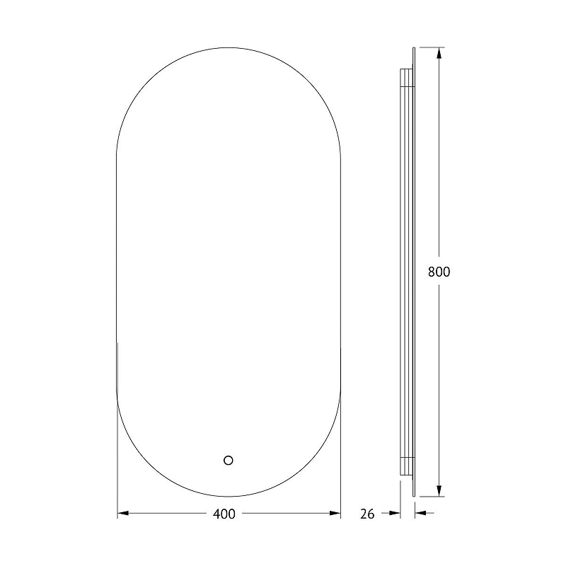 Зеркало Defesto Opti 40х80 DF 2902S с подсветкой 20W-4500K/Сенсорный выключатель/Нейтральный белый свет, купить, цена, заказать, магазин, доставка, скидка, промокод, купить, цена, заказать, магазин, доставка, скидка, промокод
