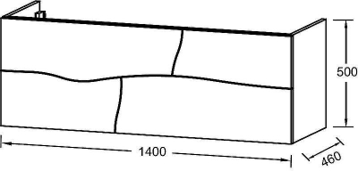 Тумба под раковину Jacob Delafon Sherwood 140 EB1835RU-P6 подвесная Натуральный дуб