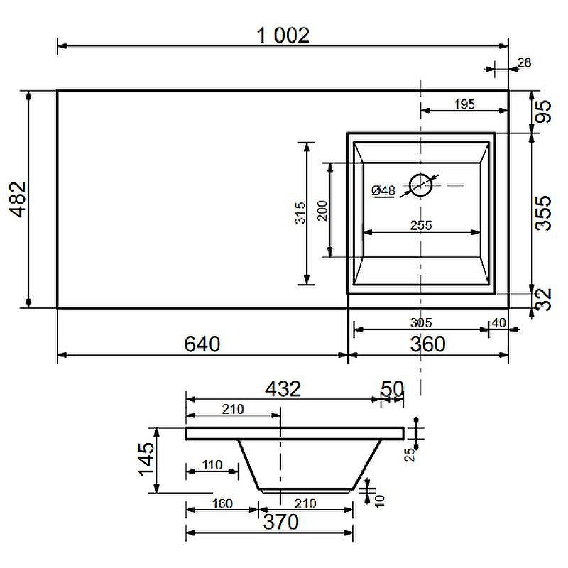Тумба с раковиной Эстет Dallas Luxe 100 R ФР-00002314 подвесная Белая, купить, цена, заказать, магазин, доставка, скидка, промокод, купить, цена, заказать, магазин, доставка, скидка, промокод