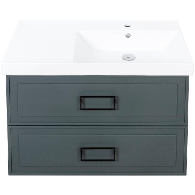 Тумба под раковину La Fenice Cubo 90 FNC-01-CUB-G-90-2 подвесная Серая матовая