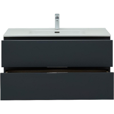 Тумба под раковину Aquanet Алвита New 100 277519 подвесная Антрацит