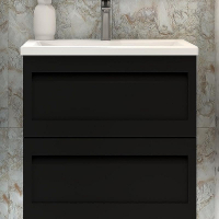 Тумба под раковину Art&Max AM-Platino-580-2C-SO-NM подвесная Черная матовая, купить, цена, заказать, магазин, доставка, скидка, промокод, купить, цена, заказать, магазин, доставка, скидка, промокод