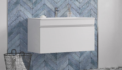 Тумба под раковину Velvex Pulsus 100 tp.PUL.PUL.100.1Y подвесная Белая глянцевая