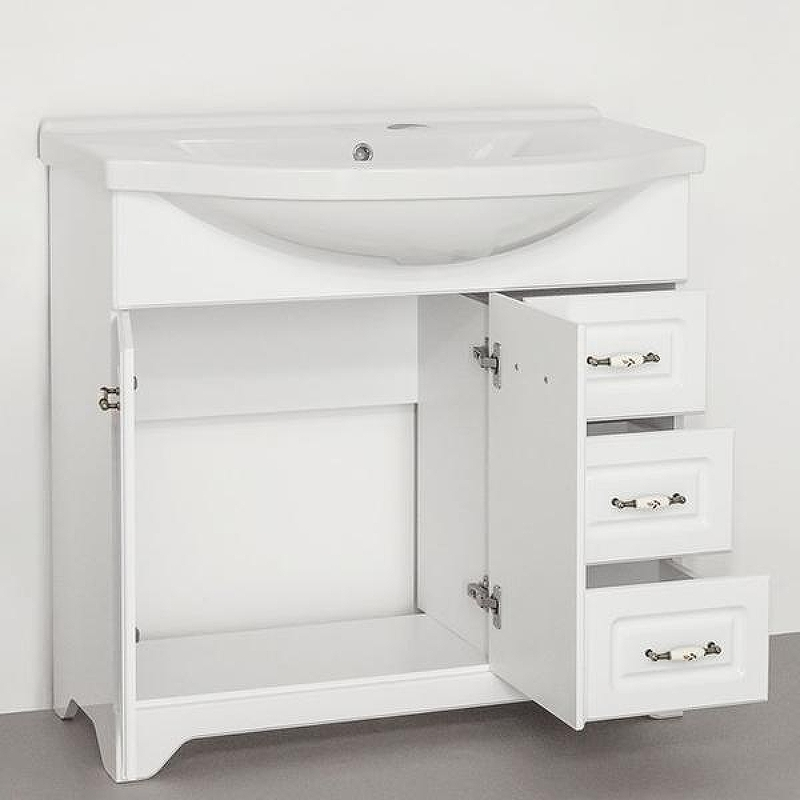 Тумба под раковину Style Line Олеандр-2 100 Люкс Белый, купить, цена, заказать, магазин, доставка, скидка, промокод, купить, цена, заказать, магазин, доставка, скидка, промокод