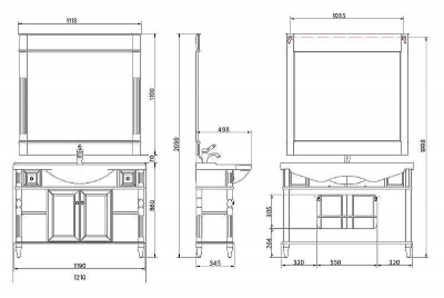 Зеркало Migliore Kantri 120 26741 Бордовое