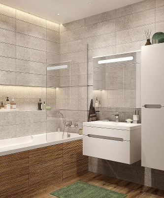 Зеркальный шкаф DIWO Коломна 80 KOL.Z.80/P/W с подсветкой Белый