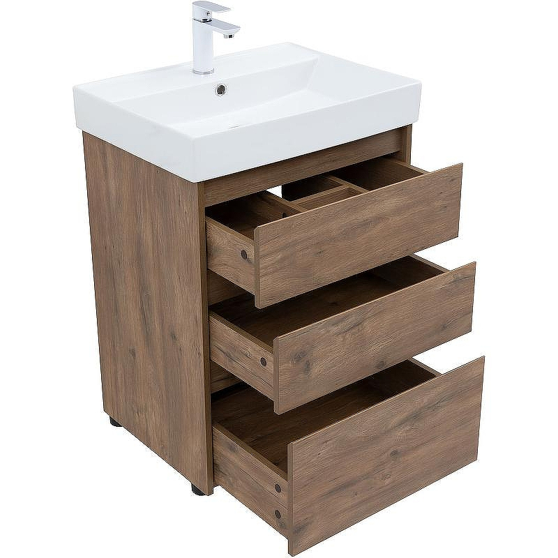 Тумба под раковину Aquanet Nova Lite 60 302471 Дуб рустикальный, купить, цена, заказать, магазин, доставка, скидка, промокод, купить, цена, заказать, магазин, доставка, скидка, промокод