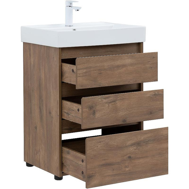 Тумба под раковину Aquanet Nova Lite 60 302471 Дуб рустикальный, купить, цена, заказать, магазин, доставка, скидка, промокод, купить, цена, заказать, магазин, доставка, скидка, промокод