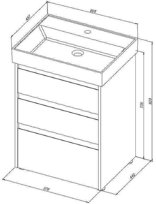 Тумба под раковину Aquanet Nova Lite 60 302471 Дуб рустикальный, купить, цена, заказать, магазин, доставка, скидка, промокод, купить, цена, заказать, магазин, доставка, скидка, промокод