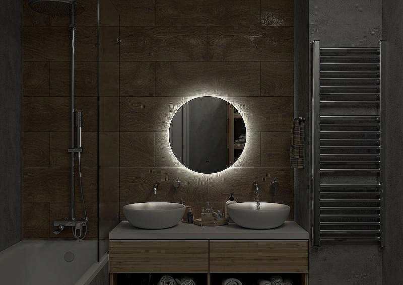 Зеркало Континент Ajour D 550 ЗЛП528 с подсветкой с бесконтактным выключателем, купить, цена, заказать, магазин, доставка, скидка, промокод, купить, цена, заказать, магазин, доставка, скидка, промокод