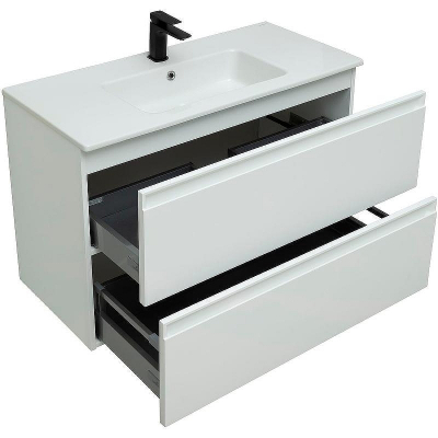 Тумба под раковину Allen Brau Eclipse 100 1.E1003.WM подвесная Белая матовая