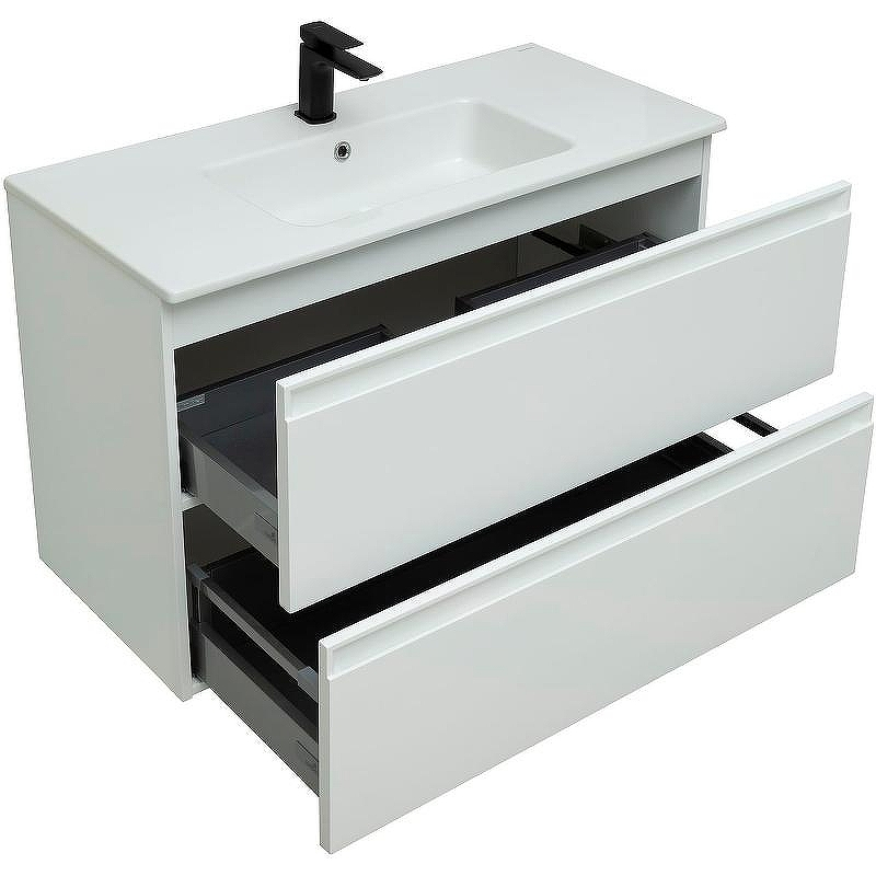 Тумба под раковину Allen Brau Eclipse 100 1.E1003.WM подвесная Белая матовая, купить, цена, заказать, магазин, доставка, скидка, промокод, купить, цена, заказать, магазин, доставка, скидка, промокод