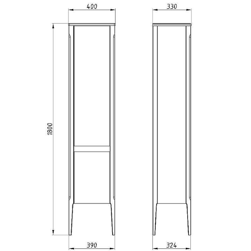 Шкаф пенал ASB-Woodline Лорена 40 12210 Белый Бежевый, купить, цена, заказать, магазин, доставка, скидка, промокод, купить, цена, заказать, магазин, доставка, скидка, промокод