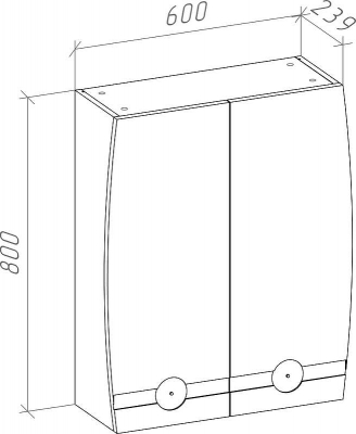 Подвесной шкаф Bellezza Абрис 60 Белый