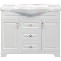 Тумба под раковину 1MarKa Прованс 105Н У94489 Белая глянцевая, купить, цена, заказать, магазин, доставка, скидка, промокод, купить, цена, заказать, магазин, доставка, скидка, промокод