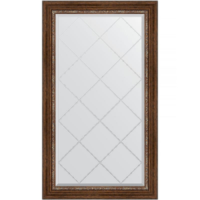 Зеркало Evoform Exclusive-G 131х76 BY 4234 с гравировкой в багетной раме - Римская бронза 88