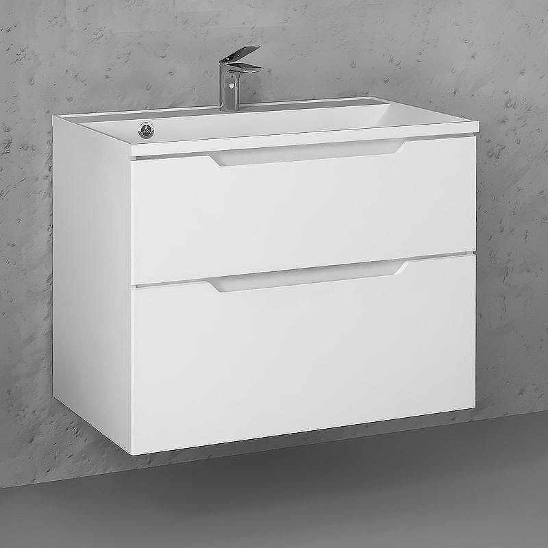 Тумба под раковину Raval Wector 80 Wct.01.80/P/W/MD подвесная Белая, купить, цена, заказать, магазин, доставка, скидка, промокод, купить, цена, заказать, магазин, доставка, скидка, промокод
