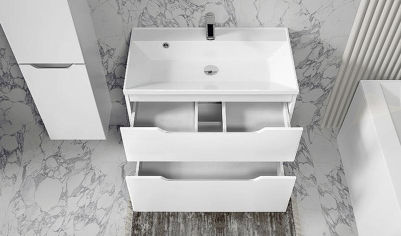 Тумба под раковину Raval Wector 80 Wct.01.80/P/W/MD подвесная Белая, купить, цена, заказать, магазин, доставка, скидка, промокод, купить, цена, заказать, магазин, доставка, скидка, промокод
