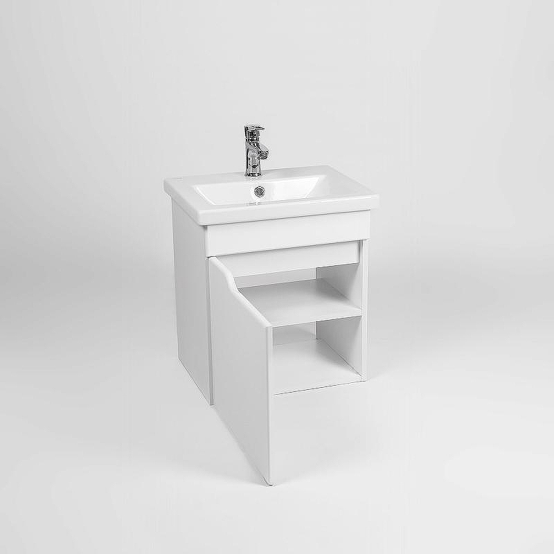 Тумба под раковину VIANT Куба 50 VKUB50CO-T1STP подвесная Белая, купить, цена, заказать, магазин, доставка, скидка, промокод, купить, цена, заказать, магазин, доставка, скидка, промокод