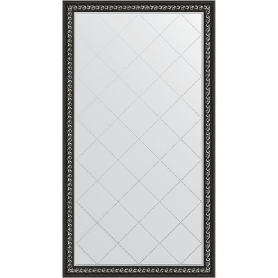Зеркало Evoform Exclusive-G Floor 199х110 BY 6348 с гравировкой в багетной раме - Черный ардеко 81