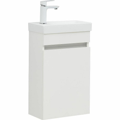 Тумба под раковину Aquanet Вега 40 329129 подвесная Белый глянец