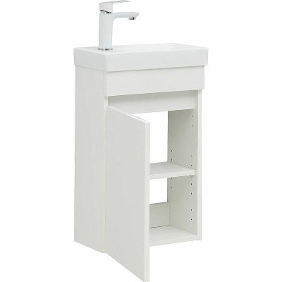 Тумба под раковину Aquanet Вега 40 329129 подвесная Белый глянец