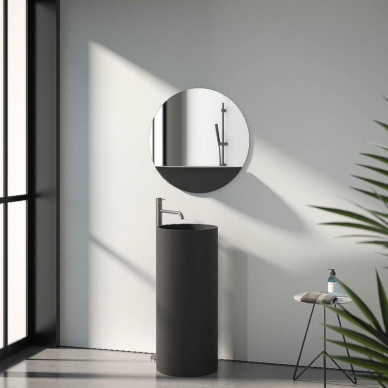 Зеркало Evoform Shadow d70 BY 0562 с металлической полочкой - Черный цвет, купить, цена, заказать, магазин, доставка, скидка, промокод, купить, цена, заказать, магазин, доставка, скидка, промокод