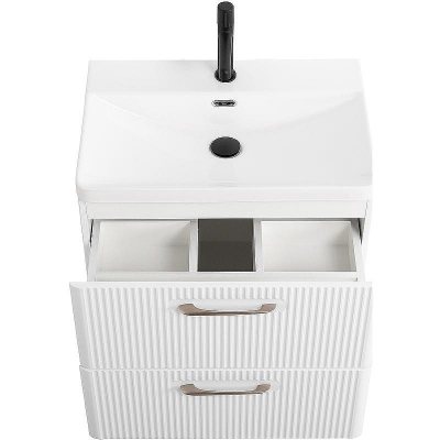 Тумба под раковину BelBagno Due 50 DUE-500-2C-SO-BL-P подвесная Bianco Lucido