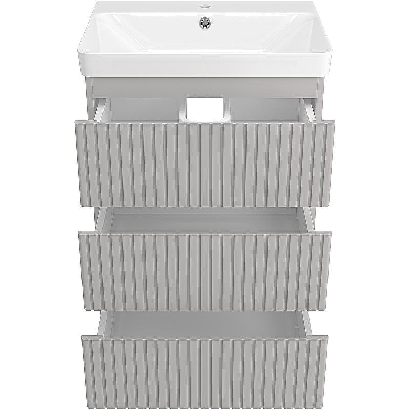 Тумба с раковиной Brevita Victory 60 УТ000023620 Серый шелк, купить, цена, заказать, магазин, доставка, скидка, промокод, купить, цена, заказать, магазин, доставка, скидка, промокод