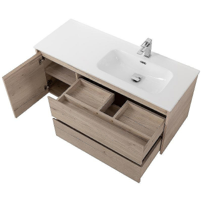 Тумба под раковину BelBagno Kraft 100 R KRAFT-1000-2C-1A-SO-RGB-R подвесная Rovere Galifax Bianco