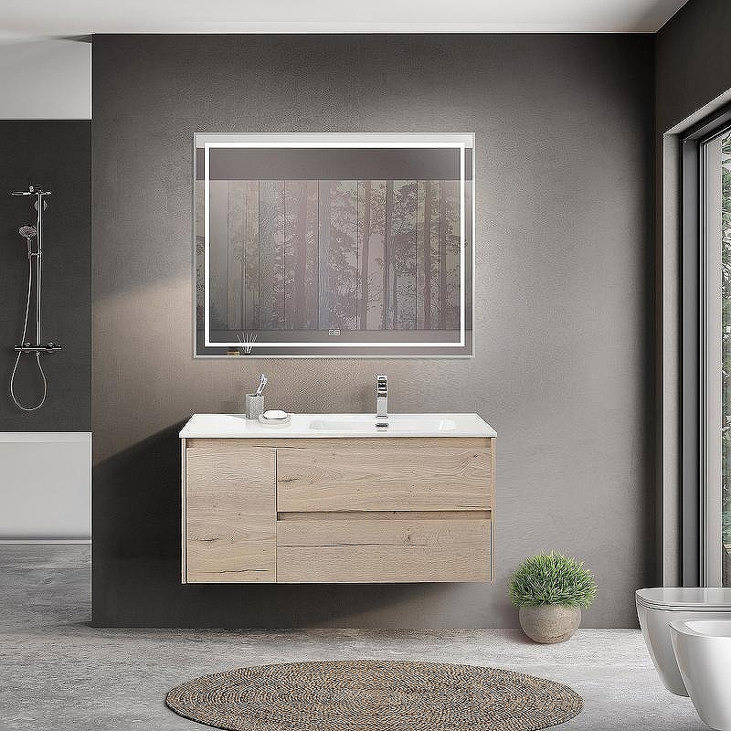 Тумба под раковину BelBagno Kraft 100 R KRAFT-1000-2C-1A-SO-RGB-R подвесная Rovere Galifax Bianco, купить, цена, заказать, магазин, доставка, скидка, промокод, купить, цена, заказать, магазин, доставка, скидка, промокод