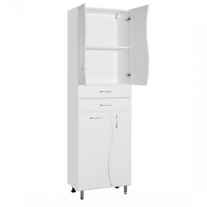 Шкаф пенал Style Line Волна 60 ЛС-000010047 Белый, купить, цена, заказать, магазин, доставка, скидка, промокод, купить, цена, заказать, магазин, доставка, скидка, промокод