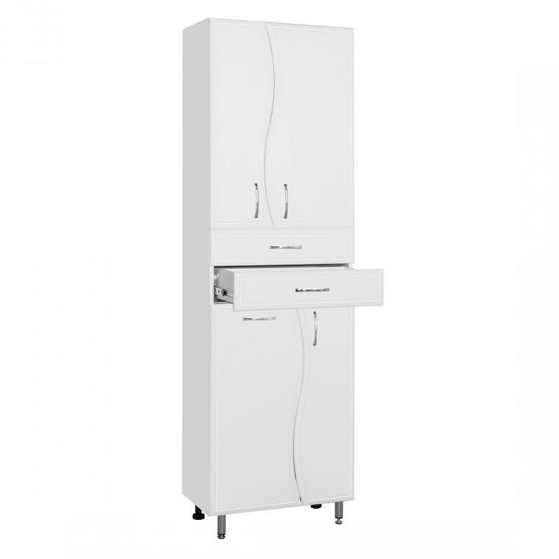 Шкаф пенал Style Line Волна 60 ЛС-000010047 Белый, купить, цена, заказать, магазин, доставка, скидка, промокод, купить, цена, заказать, магазин, доставка, скидка, промокод