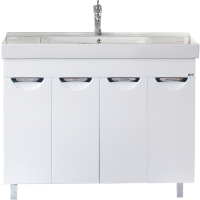 Тумба с раковиной Misty София 100 УТ000000297 Белая глянцевая