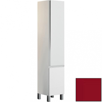 Шкаф пенал SanVit Авеню-3 32 pavenu3 в цвете Ral с бельевой корзиной Красный глянец