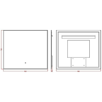 Зеркало Boheme Modern 100x70 543-100-B с подсветкой Черное с сенсорным выключателем и подогревом, купить, цена, заказать, магазин, доставка, скидка, промокод, купить, цена, заказать, магазин, доставка, скидка, промокод